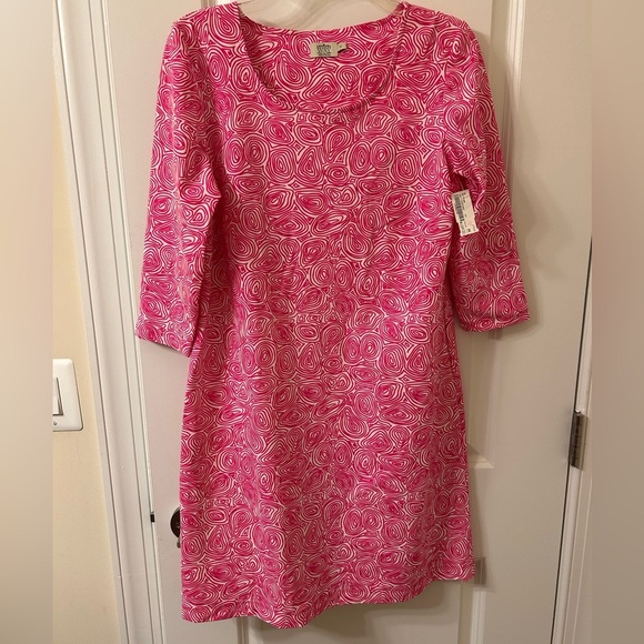 Katherine Way Pink Abstract Long Sleeve Dress - Picture 1 of 5